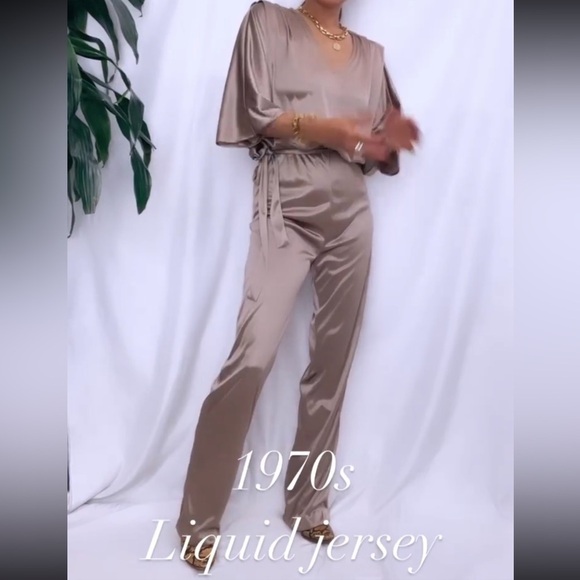Vintage Pants - Vintage Taupe/Blush Jumpsuit